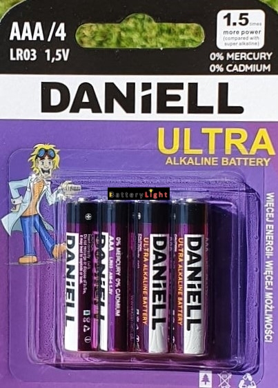 DANiELL ULTRA Wzmocniona Bateria Alkaliczna AAA LR 03/4szt  